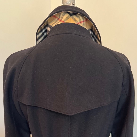 Burberry Black Cranston Short Wool-Blend Trench Coat Size US 4 NWT - Picture 6 of 9